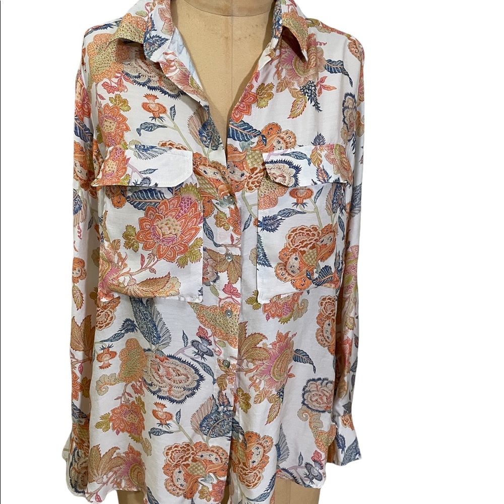 Zara Woman floral blouse